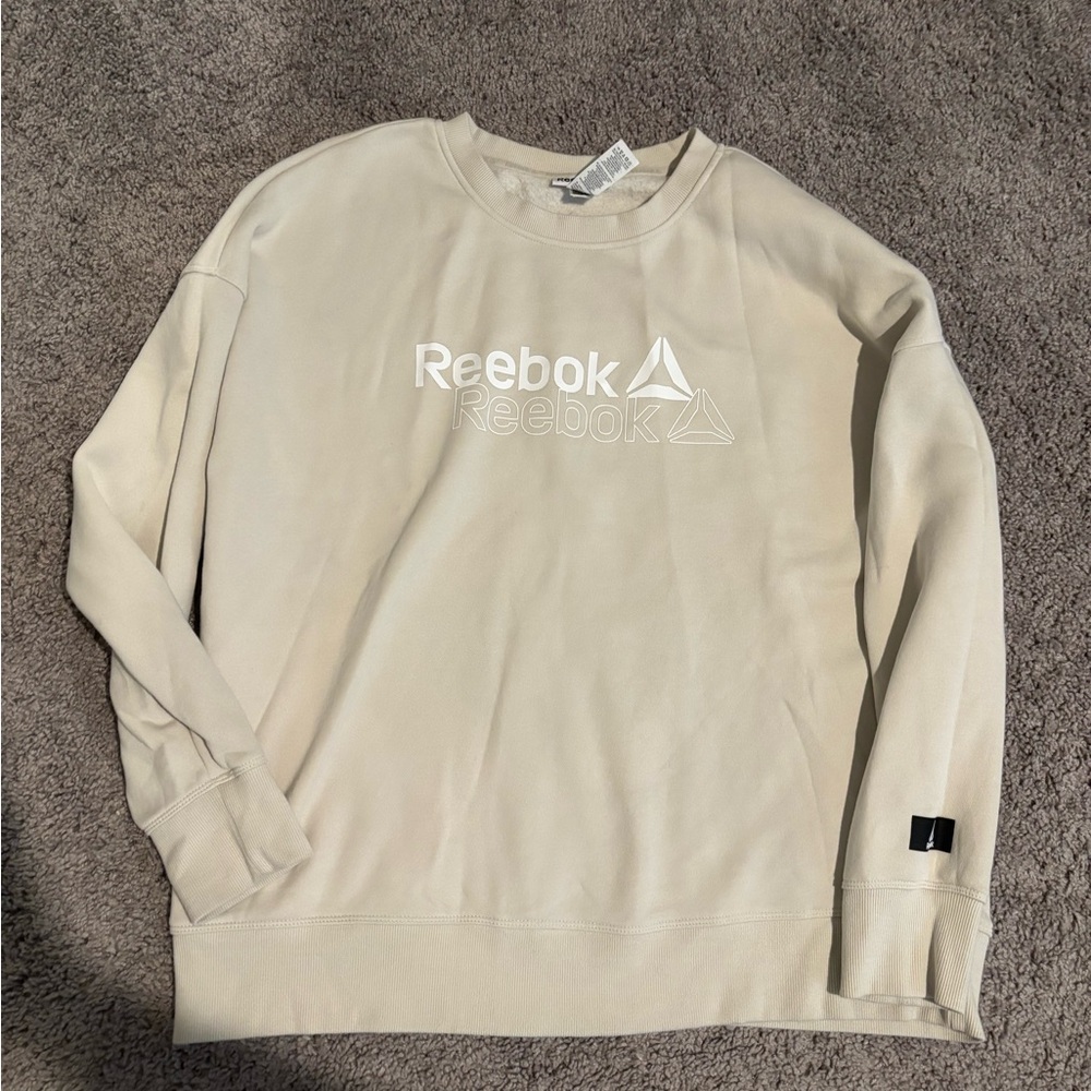 Reebok Men's Beige Crewneck Sweater